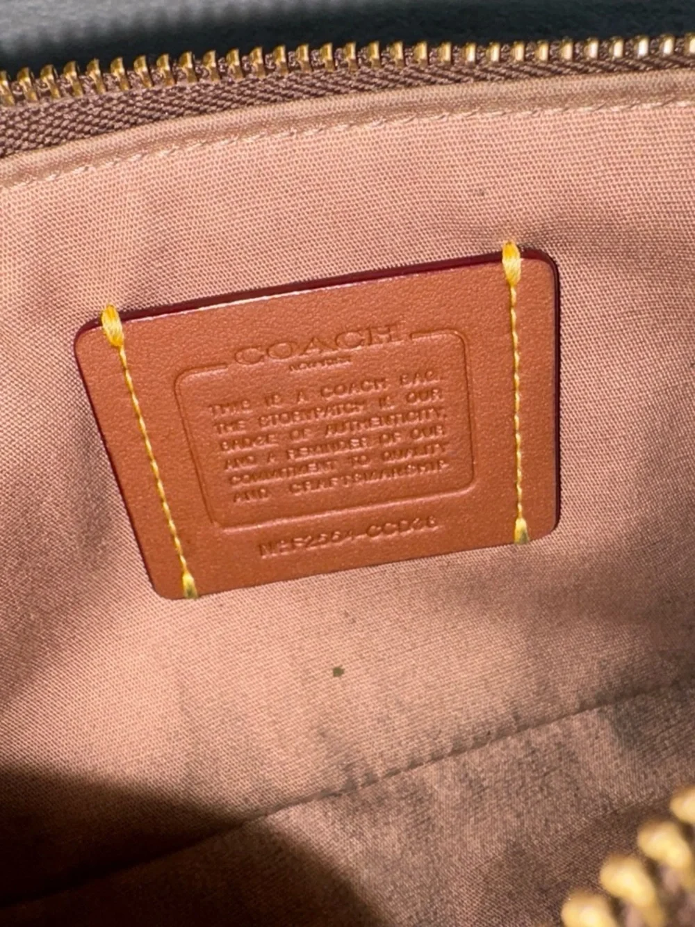 Coach Monogram Slim Tan Brown Canvas Plaza Bag Purse 7